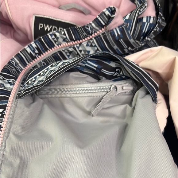 PWDR Room pink/grey/blue ski/snowboarding jacket - Picture 9 of 12
